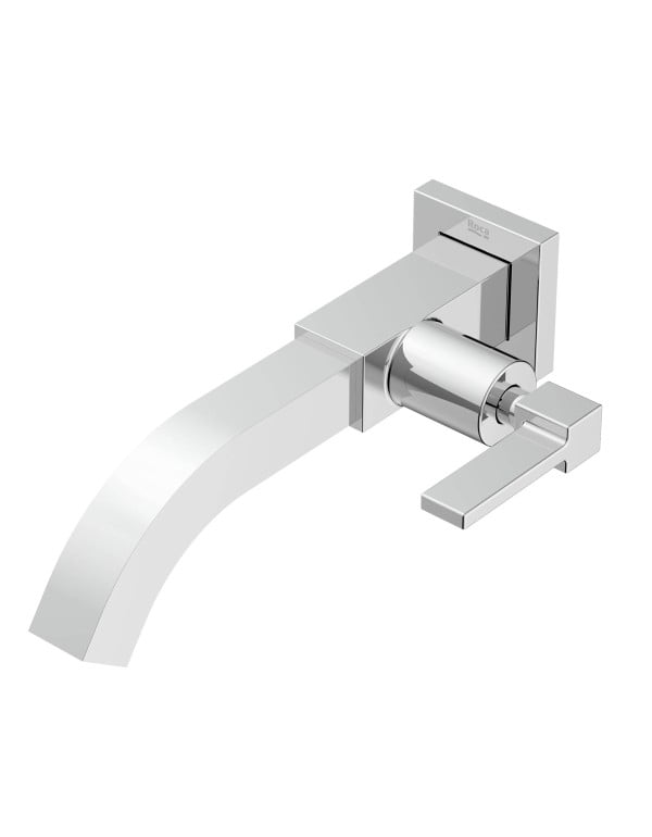 Torneira para Lavatorio de Parede com Bica Reta Volante e Cartucho Ceramico Linha Celite Roca Elite Cromado B5003C8CRB