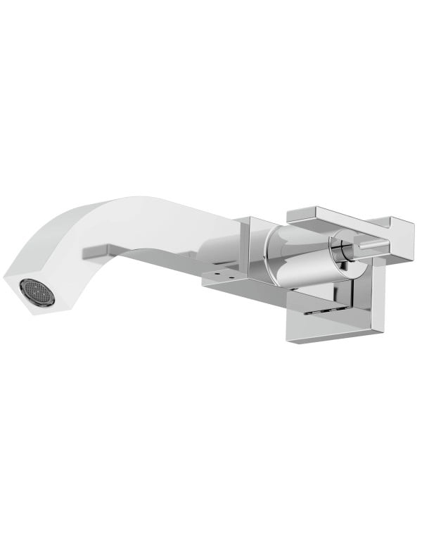 Torneira para Lavatorio de Parede com Bica Reta Volante e Cartucho Ceramico Linha Celite Roca Elite Cromado B5003C8CRB