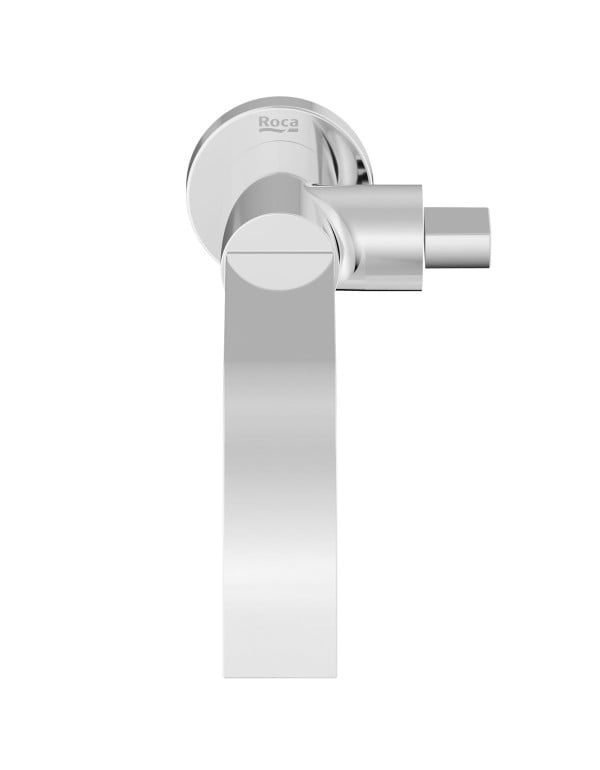 Torneira de Parede para Lavatorio de Banheiro com Bica Tubular Fluida e Alavanca Slim Acionamento Um Quarto de Volta Acabamento Cromado Brilhante Linha Flow Roca B5003F3CRB