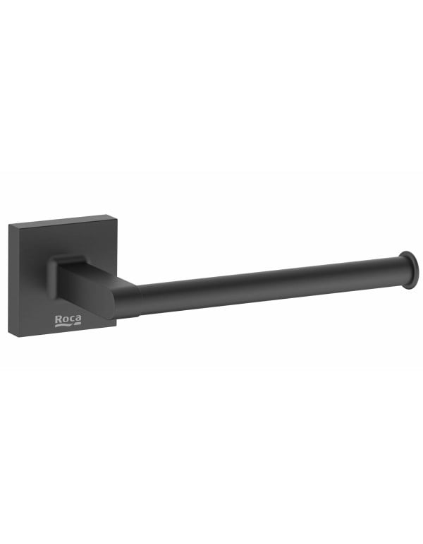 Papeleira de Parede em Metal com Fixacao Oculta Linha Celite Roca Up Preto Matte Black B5036CL0R0