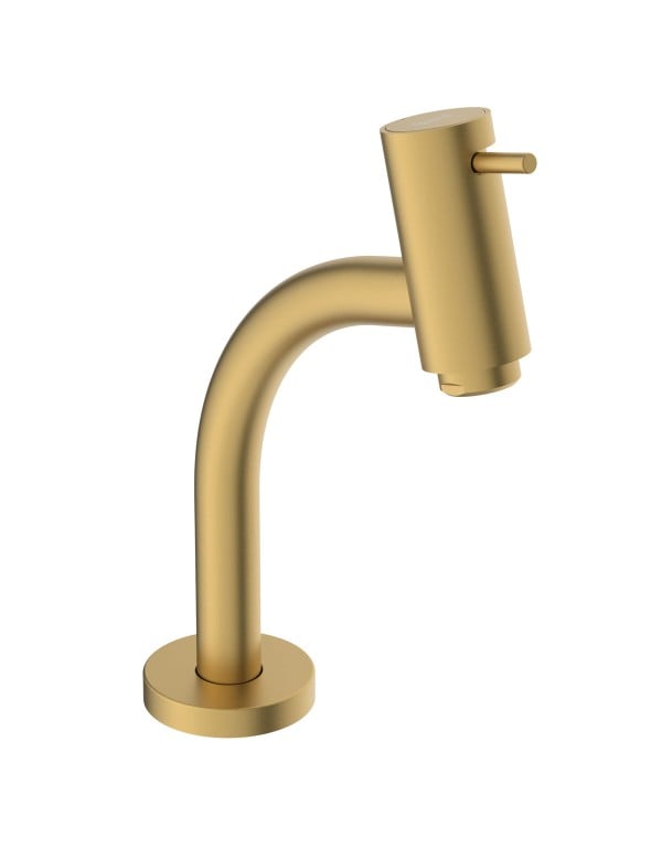 Torneira de Mesa para Lavatorio com Bica Baixa Acabamento Dourado Escovado Gold Matte Linha Basic Roca B5056C7R1B