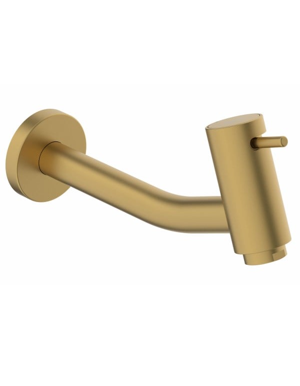 Torneira Para Lavatório De Parede Roca Basic Gold Matte B5057C7R1B