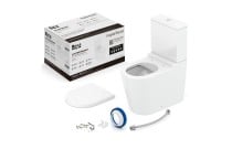 Kit completo de bacia com caixa acoplada, assento termofixo e itens de instalação Roca Inspira Round Branco C378723000