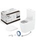 Kit completo de bacia com caixa acoplada, assento termofixo e itens de instalação Roca Inspira Round Branco C378723000