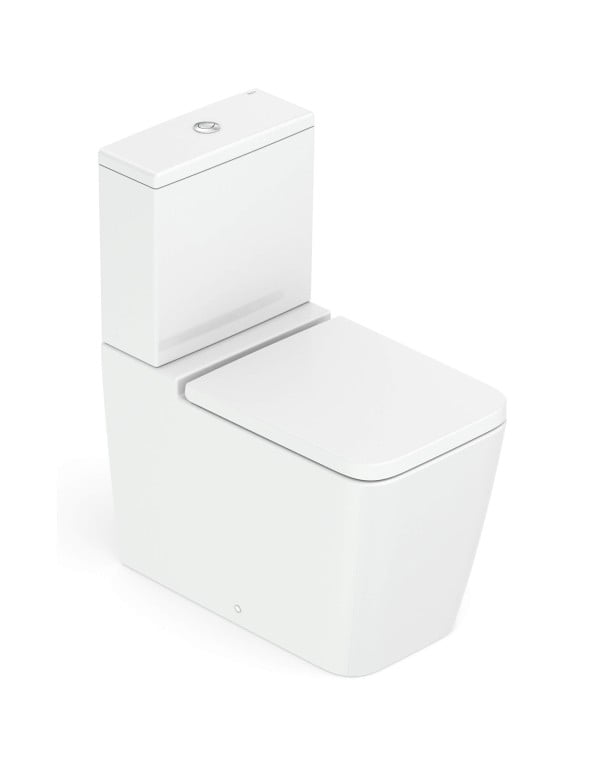 Kit Completo Bacia Sanitaria com Caixa Acoplada Duplo Acionamento Assento Termofixo Soft Close Tecnologia Rimless e Itens de Instalacao Linha Inspira Round Roca C378723000