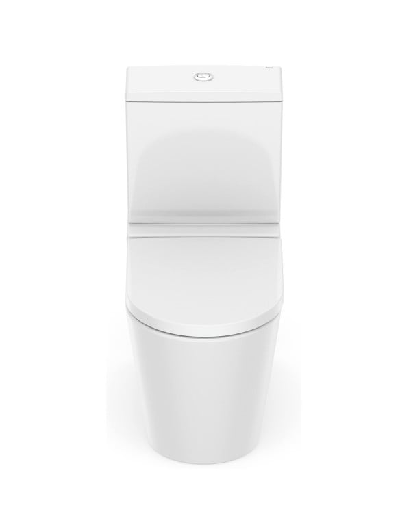Kit Completo Bacia Sanitaria com Caixa Acoplada Duplo Acionamento Assento Termofixo Soft Close Tecnologia Rimless e Itens de Instalacao Linha Inspira Round Roca C378723000