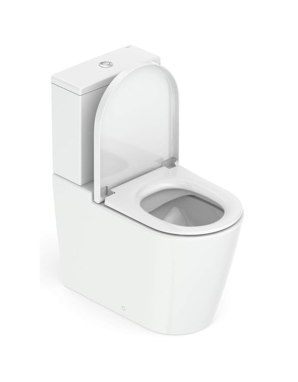 Kit Completo Bacia Sanitaria com Caixa Acoplada Duplo Acionamento Assento Termofixo Soft Close Tecnologia Rimless e Itens de Instalacao Linha Inspira Round Roca C378723000