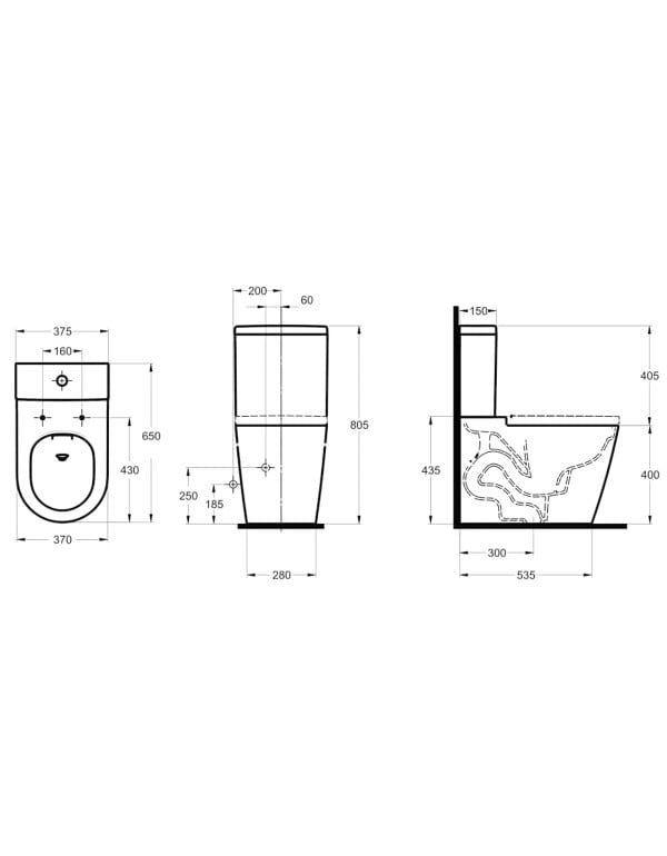Kit Completo Bacia Sanitaria com Caixa Acoplada Duplo Acionamento Assento Termofixo Soft Close Tecnologia Rimless e Itens de Instalacao Linha Inspira Round Roca C378723000