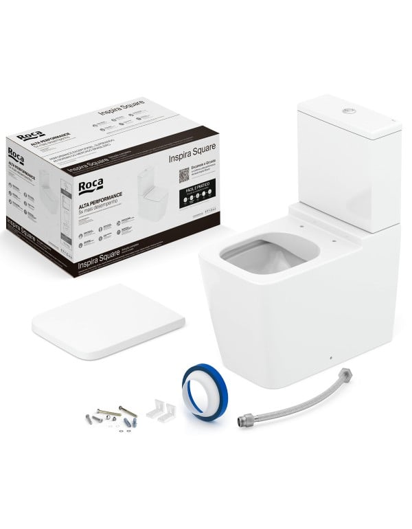 Kit completo de bacia com caixa acoplada, assento ...