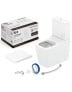 Kit completo de bacia com caixa acoplada, assento termofixo e itens de instalação Roca Inspira Square Branco C378723001