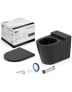 Kit Completo de Bacia Convencional Inspira Round Matte Black com Assento Termofixo Roca C378727002