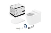 Kit Completo de Bacia Convencional Inspira Round Blanco Mate com Assento Termofixo Roca C378727004