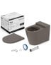 Kit Completo de Bacia Convencional Inspira Round Cafe com Assento Termofixo Roca C378727006