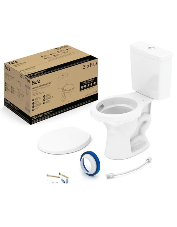 Kit de bacia com caixa, assento PP e complementos de in..
