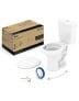 Kit de bacia com caixa, assento PP e complementos de instalação Roca Zip Plus Branco C399723000