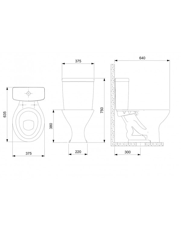 Kit De Bacia Com Caixa Acoplada 6L E Itens De Instalação Celite Saveiro Branco 1027230011300