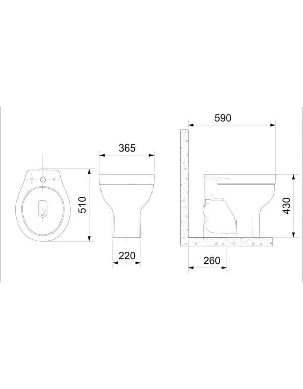 Kit Completo de Bacia Sanitaria Convencional Acessivel para PCD Linha Celite Acesso Altura Elevada em Louca Branca com Assento Abertura Frontal e Kit de Instalacao 1317270011300