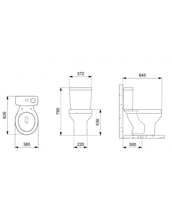 Caixa Para Acoplar 3/6 Litros Com Smartclean Celite Harpic Branco 1555700015301