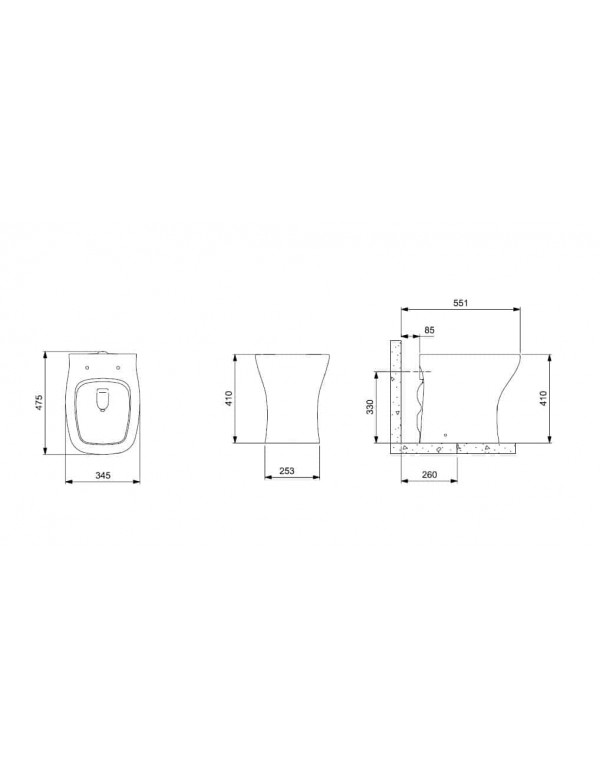 Bacia Convencional Rimless Celite Vip Branco 1973150010300
