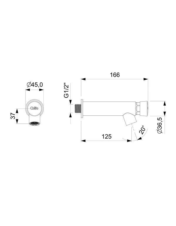 Torneira Para Lavatório De Parede Com Fechamento Automático Celite Ecopress Cromado B5001COCRB