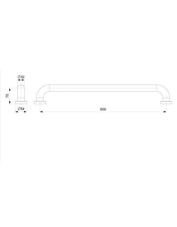 Barra De Apoio 600Mm Celite Acesso Cromado B5002CXCR0