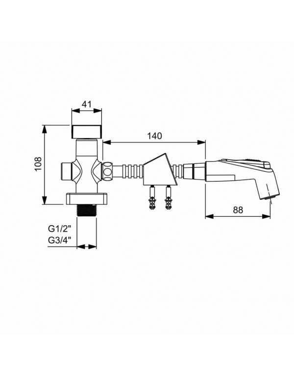 Ducha Higiênica Com Derivação Celite Flow Cromado B5004F3CRB