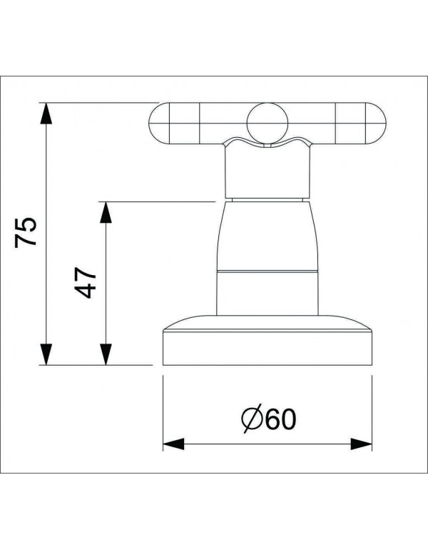 Acabamento De Registro Para Base Reforma De 1/2, 3/4 E 1" Celite Cross Cromado B5015F6CR0