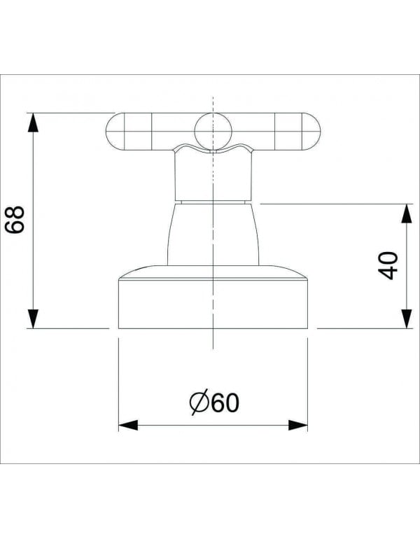 Acabamento De Registro Para Base Celite De 1/2, 3/4 E 1" Cross Cromado B5016F6CR0