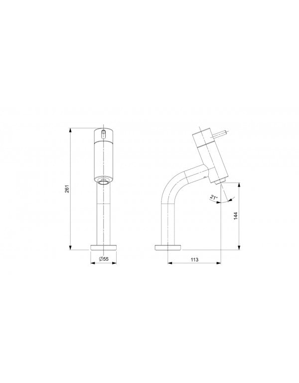 Monocomando Para Lavatório De Mesa Bica Baixa Celite Basic Cromado B5019C7CR0