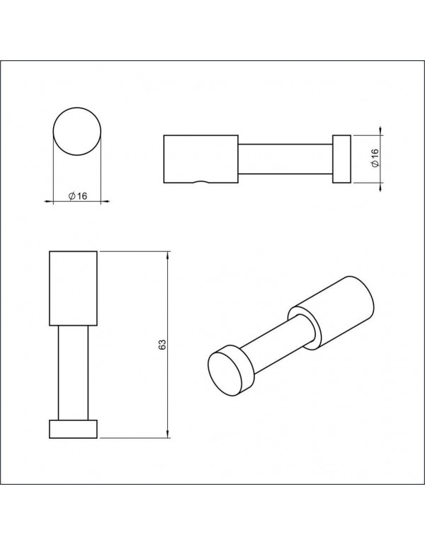 Cabide Celite Flow Preto Matte B5041F30R0