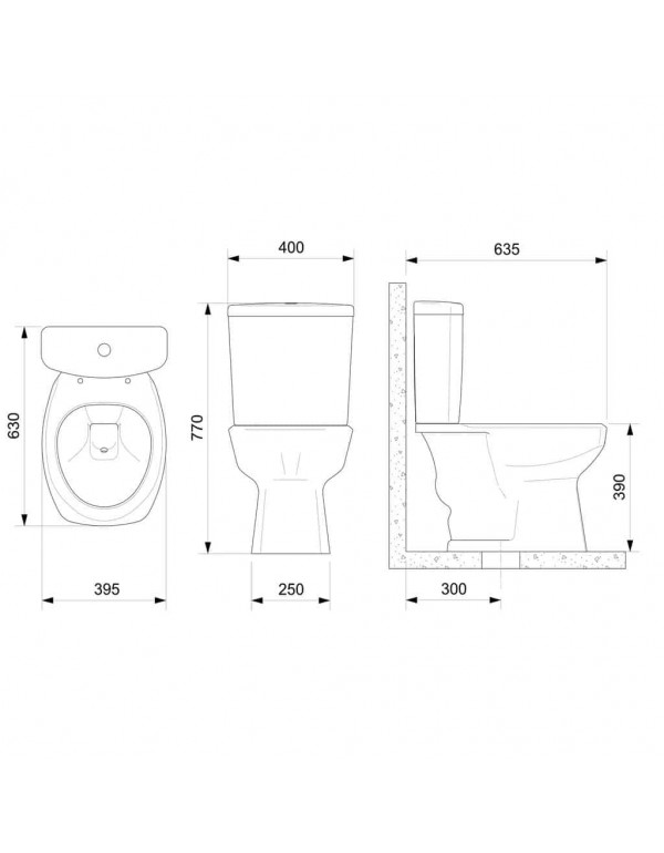 Bacia Para Caixa Acoplada Roca Thema Plus Branco 1253510010100