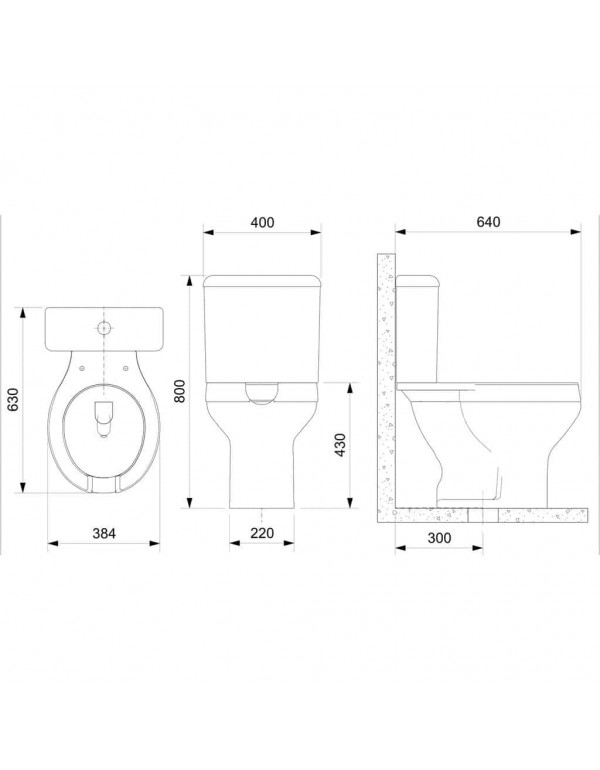 Kit Completo Bacia Com Abertura Frontal Com Caixa Acoplada Acesso Confort Incepa Branco 1317230010100