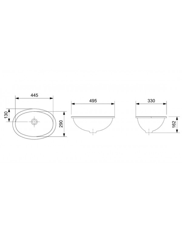 Cuba de Embutir Oval Incepa by Roca 49,5x33 cm Branco 1761170017100