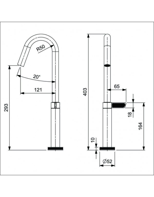 Torneira Para Lavatório De Mesa Bica Alta Roca Logic Grafite Matte A5A3A2GNGC