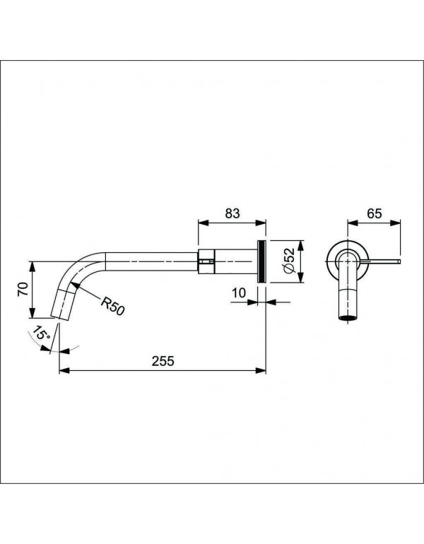 Torneira Para Lavatório De Parede Roca Logic Grafite Matte A5A472GNGC
