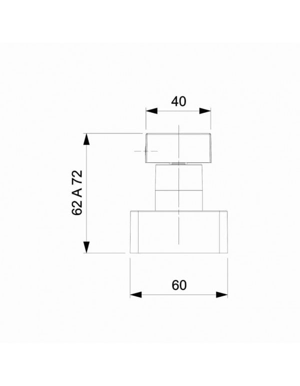 Acabamento De Registro Para Base Deca 1/2, 3/4, 1 Roca Virtus Cromado A5A819DC0C