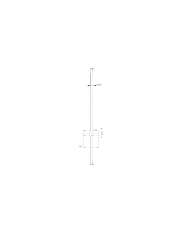 Barra Deslizante de Parede 70 cm com Suporte Ajustavel de Altura para Ducha Manual e Saboneteira Linha Roca Stella Acabamento Cromado Brilhante A5B0205C0C