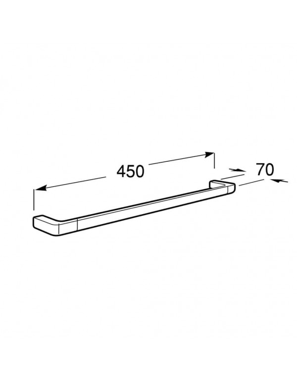 Toalheiro Barra 450 Mm Roca Tempo Cromado A817375001