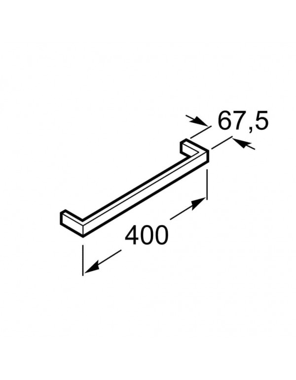 Toalheiro Barra 400 Mm Roca Verso Cromado A817391001