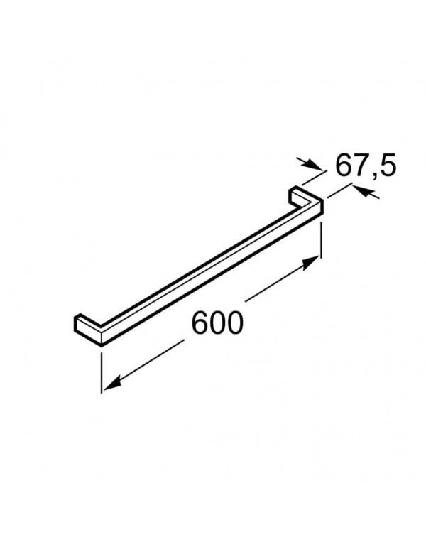 Toalheiro Barra 600 Mm Roca Verso Cromado A817392001
