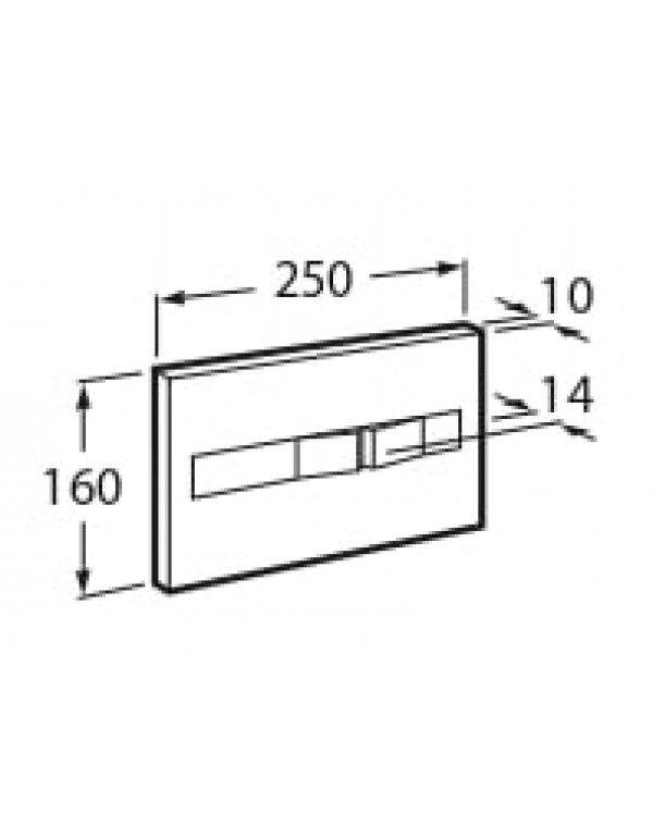 Placa De Acionamento Pl2 3/6L Roca Branco A890196000