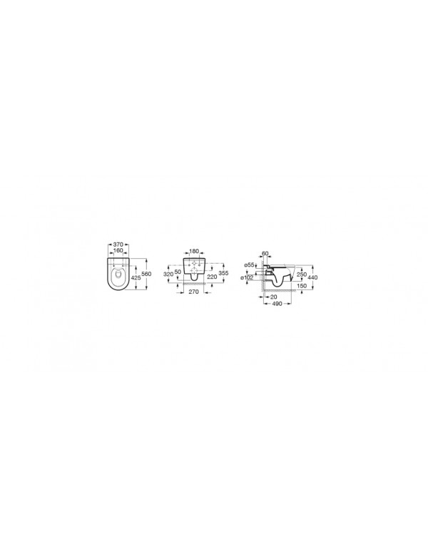 Bacia Suspensa Rimless Roca Inspira Round Beige B346527650