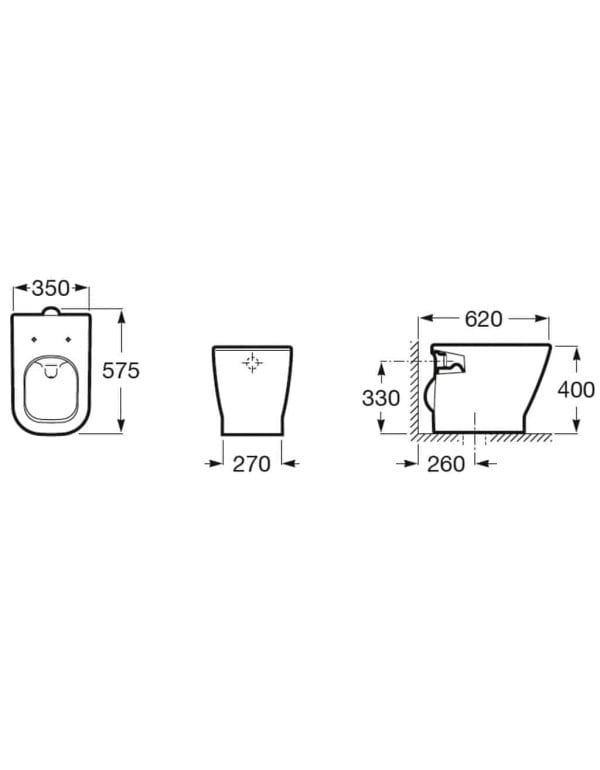 Kit De Bacia Convencional Assento Termofixo Queda Amortecida E Itens De Instalação Roca Gap Cafe C323727009