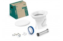 Kit Bacia Convencional Assento PP e Itens De Instalação Celite Saveiro Branco 1027270010300