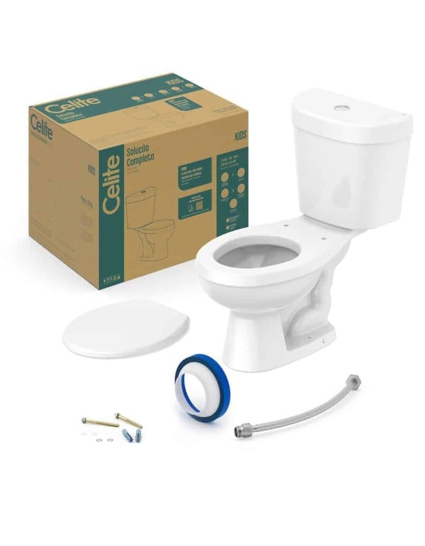 Kit De Bacia Com Caixa Acoplada E Itens De Instala...