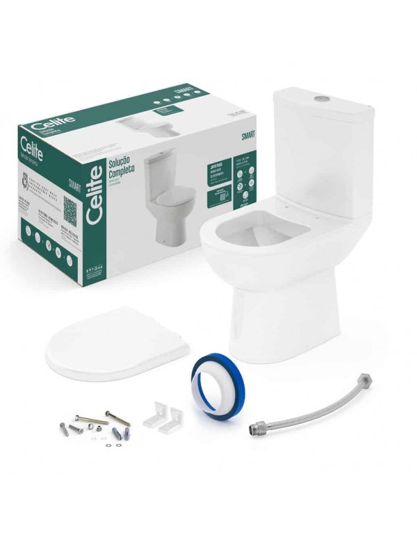 Kit De Bacia Com Caixa Acoplada Com Assento Termof...