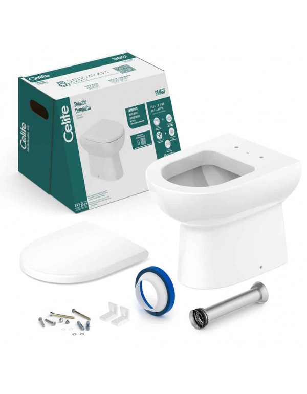 Kit Completo Bacia Convencional Assento PP Softclose Ce..