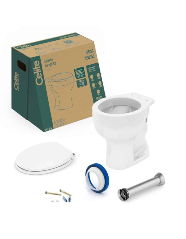 Kit De Bacia Convencional E Itens De Instalação ...