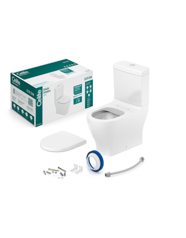 Kit De Bacia Com Caixa Acoplada E Itens De Instala...