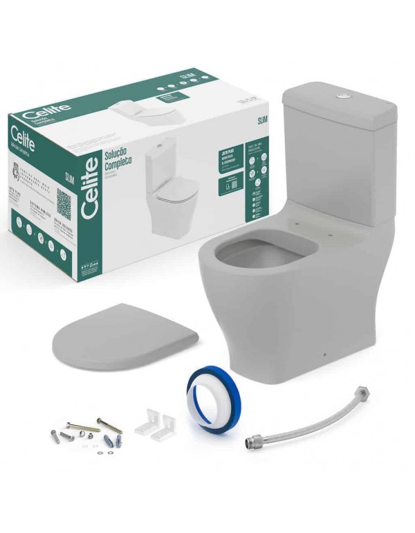 Kit De Bacia Com Caixa Acoplada E Itens De Instala...